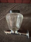 Vintage Wall Mount Soap Dispenser Chrome Glass  No Brand  Preowned 