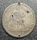 1877  love Token  Silver Seated Liberty Dime