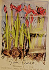 Jim Dine Original Pace Prints Exhibition Poster Hand Signed 2004 Amaryllis