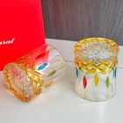 Baccarat Glass Whiskey Glasses Dazzling Colorful Mugs Juice Glasses Set Of Two