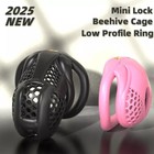 2025 Usa Male Chastity Cage Embedded Small Lock With Soft Silicone Tube 4 Rings