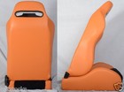 New 2 Orange   Black Racing Seats Reclinable   Sliders All Pontiac  