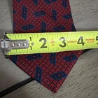 Ermenegildo Zegna Geo Red Blue Geometric Luxury Necktie Made Italy Tie