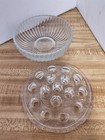 Flower Frog Glass Clear 16 Hole Flower Arrangement Grandma Core Vintage 