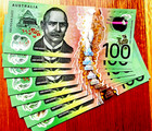 Australia Commonwealth One Hundred  100 Note Dollar Bill  serial A  New Unc Mint