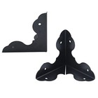 24pcs Case Box Corners Triangle Metal Cabinet Corner Protector 1 4x1-1 4 Black