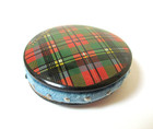 Antique Tartanware Disc Pin Cushion Prince Charlie