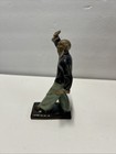 Vintage Chinese Glazed Porcelain Tai Chi Kung Fu Master Figurine Statue 6    Tall