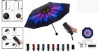 Portable 7 64-inch Purple Flower Umbrella     Lightweight   Uv-blocking For Travel