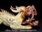 9 6  Old Chinese Hetian Jade Nephrite Carved Dragon Pi Xiu Beast Wealth Statue
