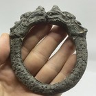 Ancient Luristan Bronze Bracelet With Twin Ram Heads Superb Rare