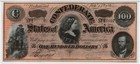 T-65  100 Confederate 1864 Pf-3 Lucy Pickens Pmg Au50 Vibrant Dark Orange Color