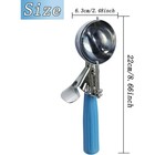 Stainless Steel Ice Cream Scoop Cookie Dough Disher Food Portioning Tool Blue