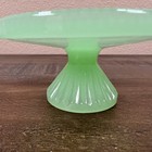 Vintage Mini Jadeite Cake Plate Pedestal Cupcake Stand Miniature 4    X 2   