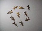 Lot Of 10 Vintage 1960s Metal Chromed Tribal Kachina Indian Charms 3 4  Nos