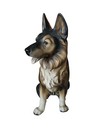 Vintage German Shepherd Hand-painted Porcelain Dog Statue 10  Tall Collectible