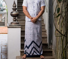 Handcraft Batik White And Black Pyramid Sarong Lungi
