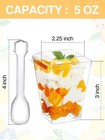 60 Sets 5oz Dessert Cups With Lids And Spoon - Parfait Cups With Lids For App   