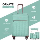 Travelhouse 3 Piece Luggage Set Softside Lightweight Suitcase W  Spinner Wheels