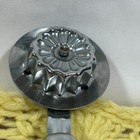 Vintage Pastry Wheel Pie Crimper Crust Pasta Yellow Wood Handle Baking Grandma