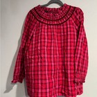 Nwt Talbots Womens Vibrant Red Checkered Top