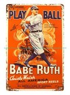 Babe Ruth Baseball Metal Tin Sign New Home Decoration