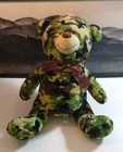Dan Dee Collectors Choice Camouflage Bear Green Plush Animal Bow Tie