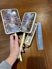 Vtg 4 Pc Vanity Set Mid Century Mirror Brushes Comb Cottagecore Scenic Regency