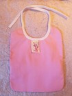 Vintage Davida Novelty Girl Baby Dress Up Bib Pink Button Up Fabric Hands - Fun