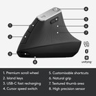 Logitech Mx Vertical Wireless Mouse     Ergonomic Design  Rechargeable