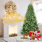 7 5ft Artificial Classic Christmas Tree pe pvc Unlit Hinged Realistic Xmas Tree