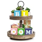  Spring Easter Bloom Artificial Daisy Tiered Tray Decor - 5pcs Colorful Daisy 