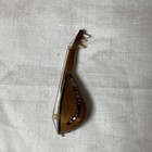 Vintage Hand Carved Mini Mandolin With Abalone Inlay