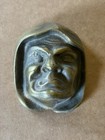 Antique Brass Bronze Face Decorative Art Architectural Hardware W  Screw Holes