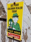 Vintage Coleman Porcelain Sign Oil Lantern Lamp Camping Flashlight National Park