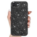 For Iphone Case Glitter  Sparkly Girly Cute Bling Sparkle Shiny 16e Black