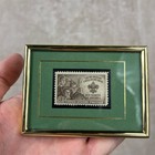 Vintage 1950 Boy Scouts Of America 3 Cent Gold Framed Stamp 2 5 In X 3 5 In