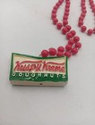 Vintage Krispy Kreme Doughnuts Mardi Gras Beads Necklace