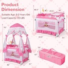 Portable Baby Playpen Crib Cradle Bassinet Changing Pad Mosquito Net Toys W Bag