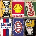Vintage Metal Tin Signs 6pcs Retro Garage Oil Gas Wall Decor Man Cave Set New Us