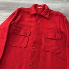 Vintage Boy Scouts Of America Men Size 44 Wool Shirt Jacket Red Bsa Official
