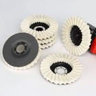 6pcs Wool Polishing Wheel Buffing Pads Flap Disc For Metal Wood Angle Grinder