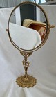 Vintage Stylebuilt Ny 24k Gold Plated Swivel Vanity Mirror Ornate Artini Scene