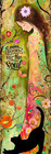 Whimsical Bookmark - Girl With Cat  Unique Gift For Book Readers