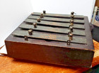Vintage Antique Deagan 5 Plate Chimes Xylophone Wooden Box Model 21   