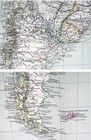 1907 Original Antique Map Of Argentina Falklands Chile   South America