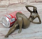 Signed Original Abstract Nude Female Bronze Modern Art Sculpture Statue Large