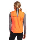 New Saucony Vizipro Womens Orange Full Zip Running Vest M Reflective Medium