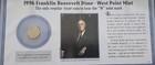 1996-w Roosevelt Dime  West Point  Sealed In Coin Information Card  Uncirculated