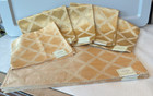 Lenox 5 Placemats 13 x18    5 Napkins 18 5 x18 5  Nwt Gold Beige Laurel Leaf